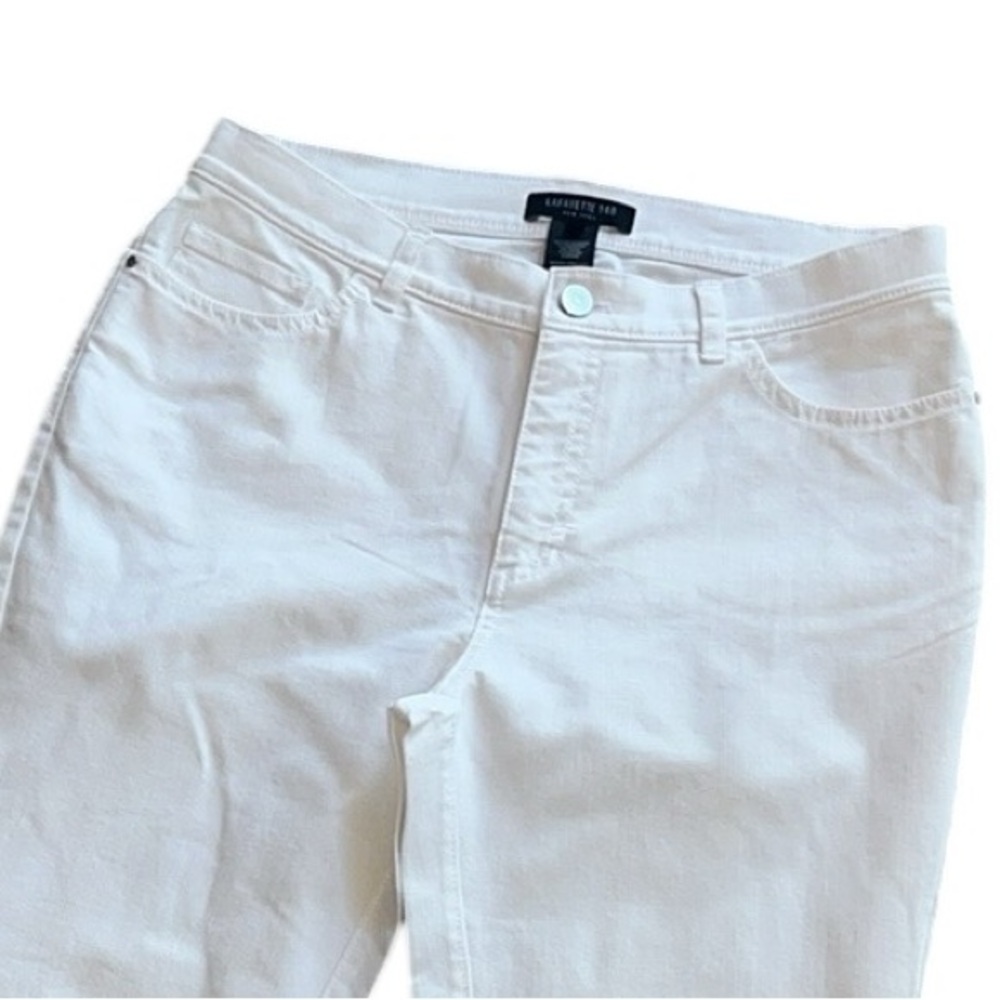 Lafayette 148 New York White Cropped Jeans - Picture 4 of 12